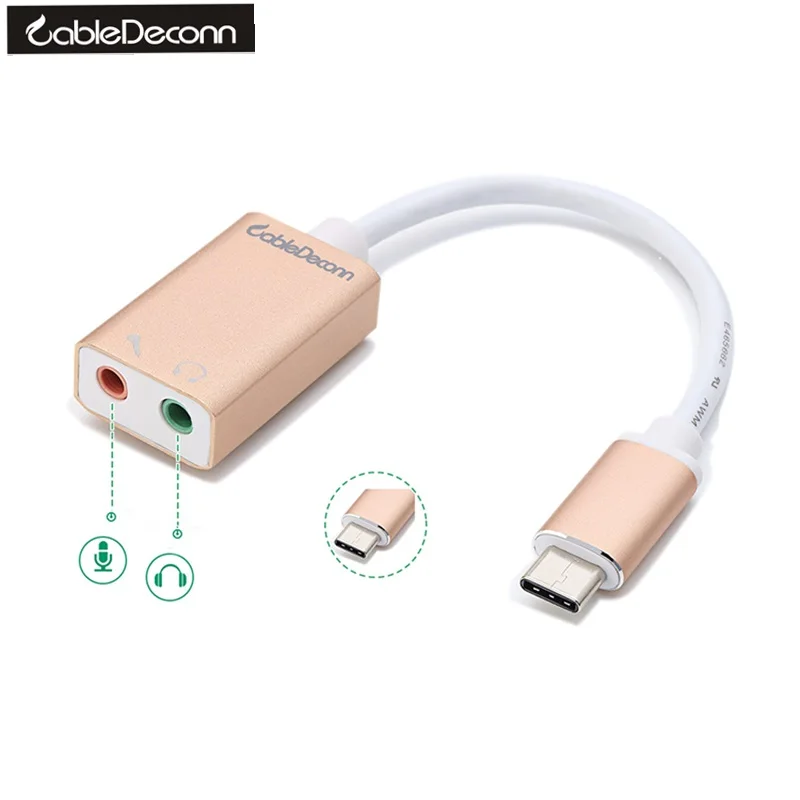 USB 3.1 Type-c to Aux Sound Card Adapter USB C External Stereo Cable for 3.5mm Stereo Headphone Speaker and Microphone Hot 2017
USB 3.1 Type-c to Aux Sound Card Adapter USB C External Stereo Cable for 3.5mm Stereo Headphone Speaker and Microphone Hot 2017