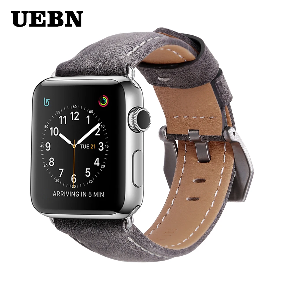 UEBN Leather strap For Apple Watch band 42mm 38mm Big head buckle iwatch 40mm 44mm Band for Apple Watch Series 1 2 3 4 bracelet
UEBN Leather strap For Apple Watch band 42mm 38mm Big head buckle iwatch 40mm 44mm Band for Apple Watch Series 1 2 3 4 bracelet