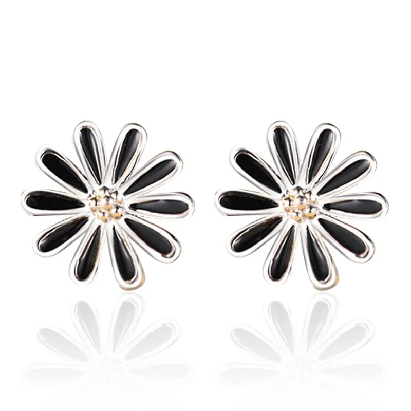 100% 925 sterling silver new arrival black sunflower stud earrings wholesale jewelry women birthday gift drop shipping
100% 925 sterling silver new arrival black sunflower stud earrings wholesale jewelry women birthday gift drop shipping
