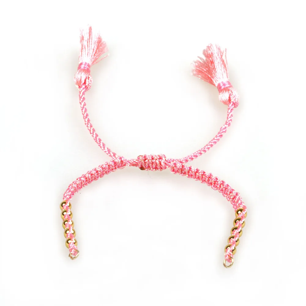 Fashion Half finshed Woven tassel bracelet,Milan cord,adjustable sliding slider stopper beads,connector link
Fashion Half finshed Woven tassel bracelet,Milan cord,adjustable sliding slider stopper beads,connector link