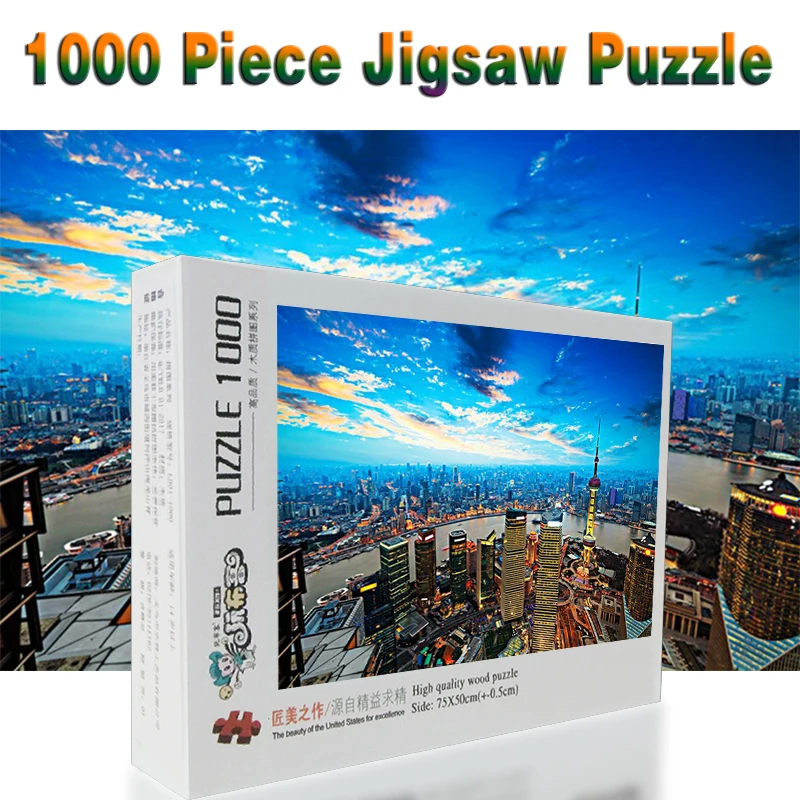 The scenery of Shanghai in China Wooden Puzzle For Adults 1000/1500 pieces Jigsaw Puzzle Educational Toy Assembling Decoration
The scenery of Shanghai in China Wooden Puzzle For Adults 1000/1500 pieces Jigsaw Puzzle Educational Toy Assembling Decoration