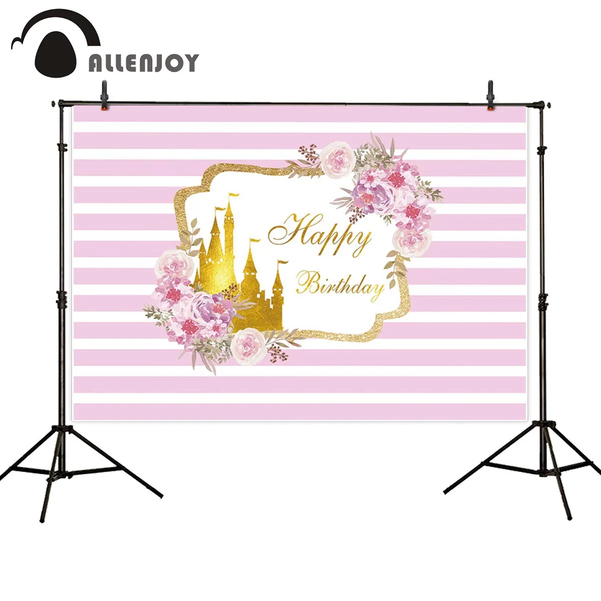 

Allenjoy фон для фотосъемки на день рождения розовый стиль замок цветок принцесса Фотофон