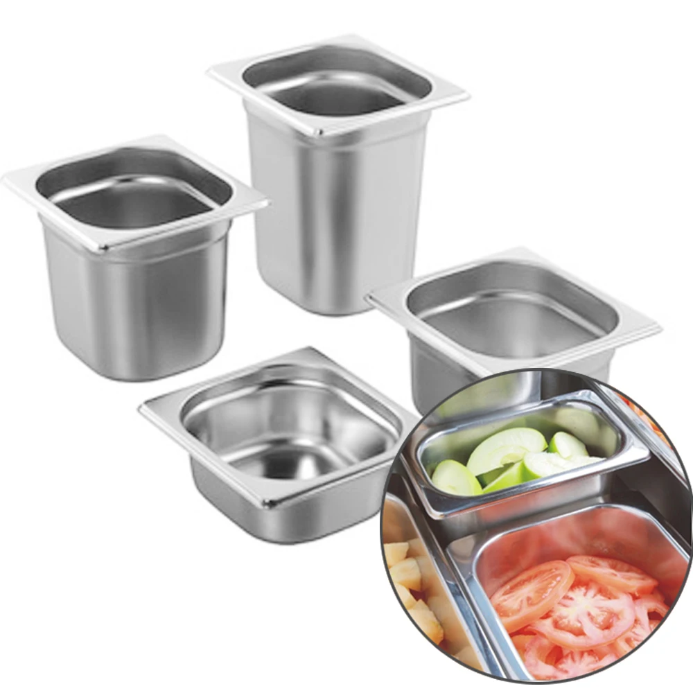 GZZT 6pcs/lot 1/6 Stainless Steel Pan Commercial Pans Plates For Cafeteria Restaurant Vegetable Meat Food Plates With Pan Lids
GZZT 6pcs/lot 1/6 Stainless Steel Pan Commercial Pans Plates For Cafeteria Restaurant Vegetable Meat Food Plates With Pan Lids