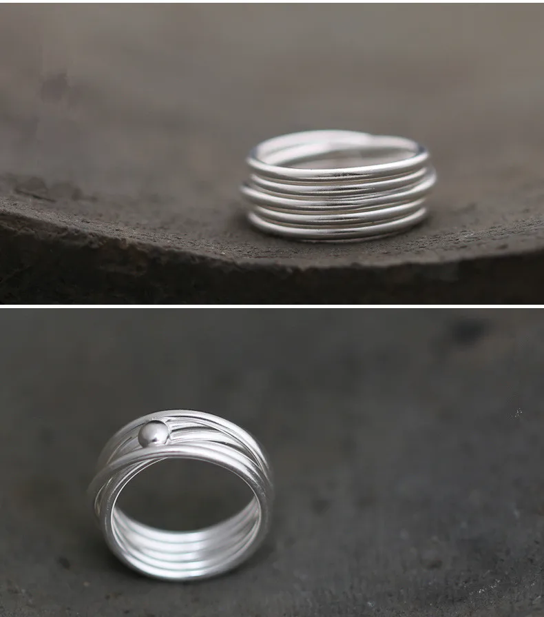 Uglyless Real S 990 Fine Silver Multi-layer Circles Rings Women Simple Fashion Wide Finger Ring Ball Charms Jewelry Twist Bijoux
Uglyless Real S 990 Fine Silver Multi-layer Circles Rings Women Simple Fashion Wide Finger Ring Ball Charms Jewelry Twist Bijoux