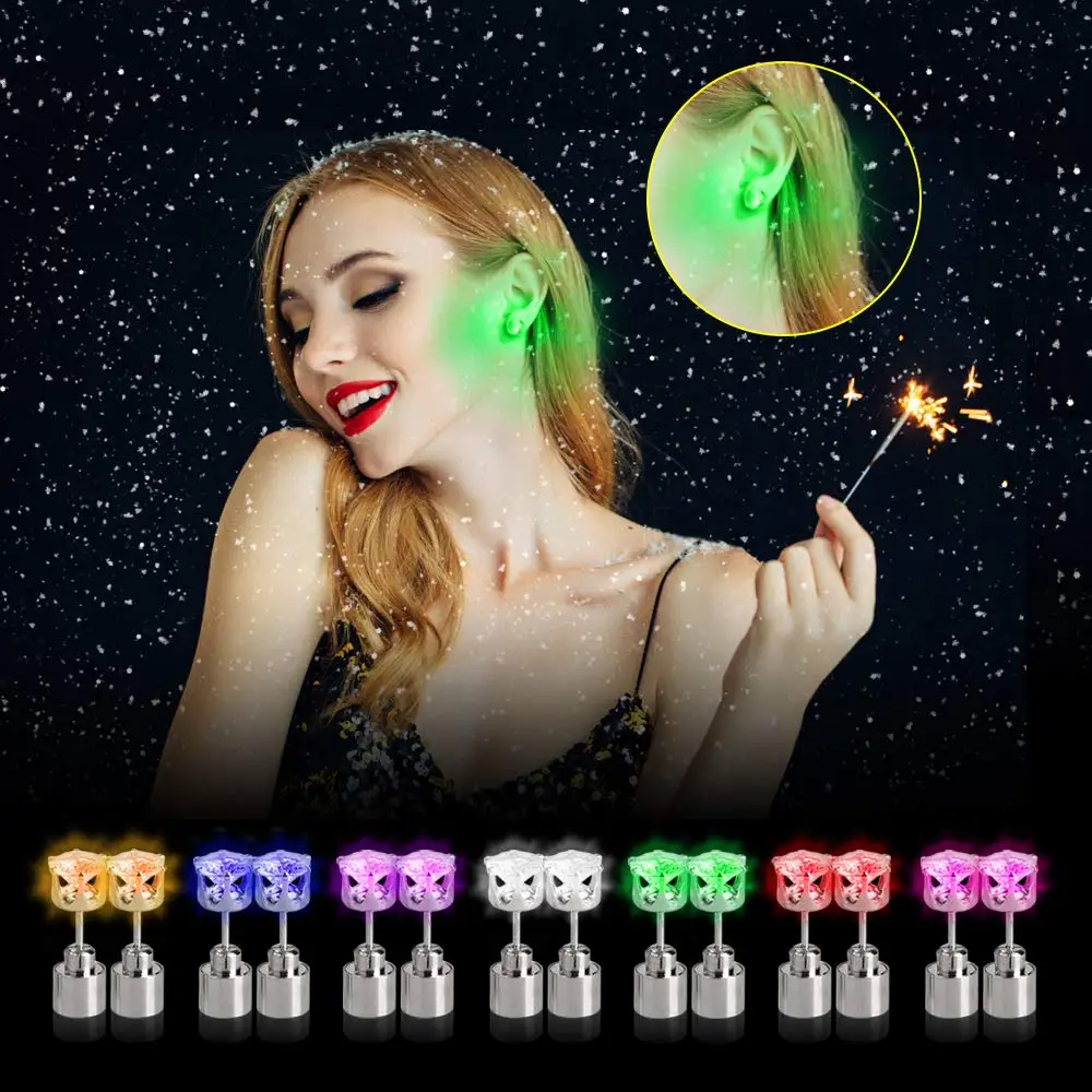 5PCS LED Earring Glowing Crystal Stainless Ear Drop Light Up Ear Stud Christmas Party Luminous Neon Bar Rave Wedding Gift
5PCS LED Earring Glowing Crystal Stainless Ear Drop Light Up Ear Stud Christmas Party Luminous Neon Bar Rave Wedding Gift