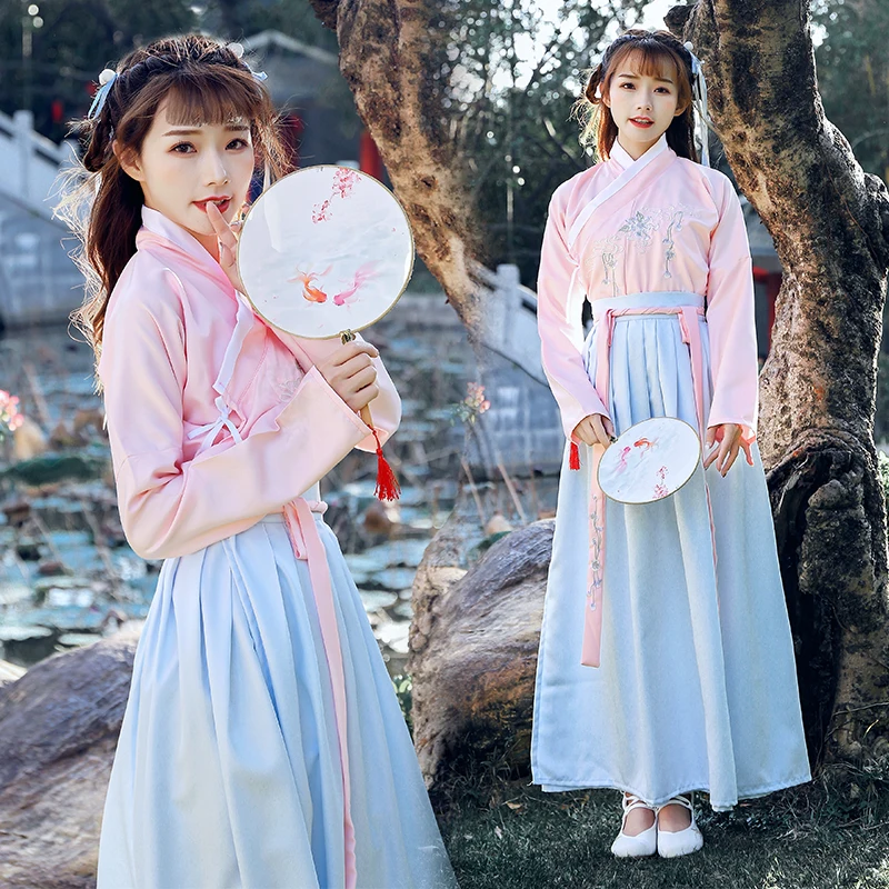Traditional Chinese Clothing Hanfu Dress Female Ancient Dance Costume Classical Fairy Princess Folk Festival Stage Performance
Traditional Chinese Clothing Hanfu Dress Female Ancient Dance Costume Classical Fairy Princess Folk Festival Stage Performance