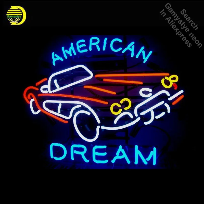 

CORVETT AMERICAN DREAM neon Signs Glass Tube neon lights Recreation Windows Iconic Sign Neon Light Lamp Car fluorescent signs