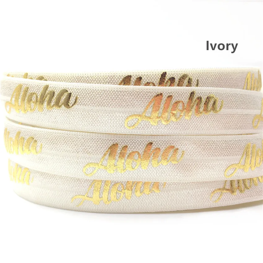 5Yards 16mm Ivory Gold Aloha Fold Over Elastic Ribbon FOE for DIY Headbands Hair Ties Hairbow
5Yards 16mm Ivory Gold Aloha Fold Over Elastic Ribbon FOE for DIY Headbands Hair Ties Hairbow
