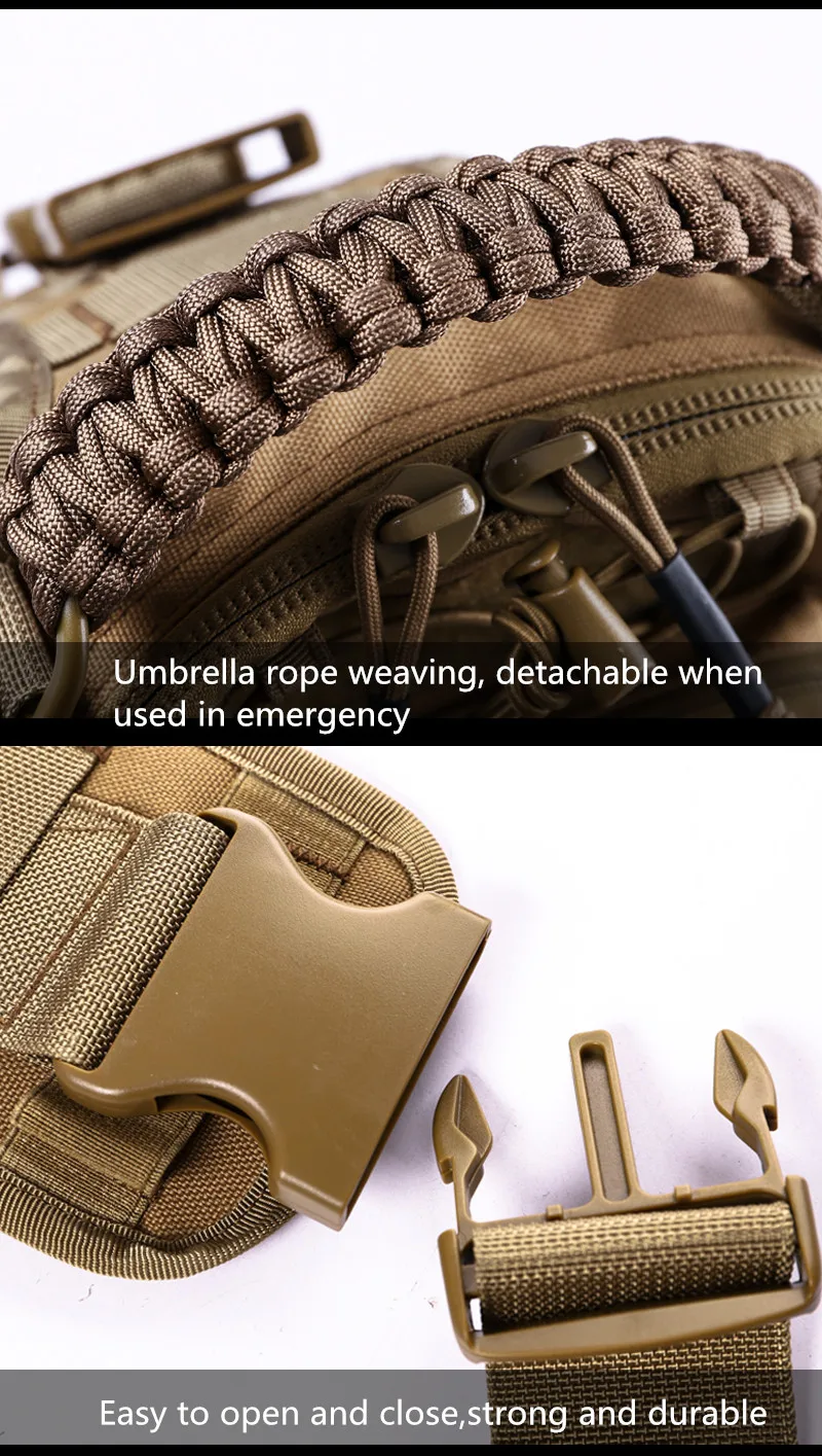 2019 Outdoor Sports Military Bag Climbing Backpack Shoulder Tactical Hiking Camping Hunting MOLLE Fishing Chest bag
2019 Outdoor Sports Military Bag Climbing Backpack Shoulder Tactical Hiking Camping Hunting MOLLE Fishing Chest bag