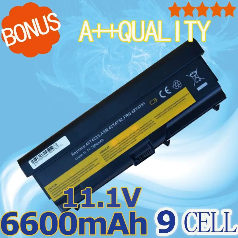 6600mAh Battery for Lenovo ThinkPad E40 E50 L410 L412 L421 L510 L512 L520 SL410 SL510 T410 T410i T420 T510 T510i T520 W510
6600mAh Battery for Lenovo ThinkPad E40 E50 L410 L412 L421 L510 L512 L520 SL410 SL510 T410 T410i T420 T510 T510i T520 W510