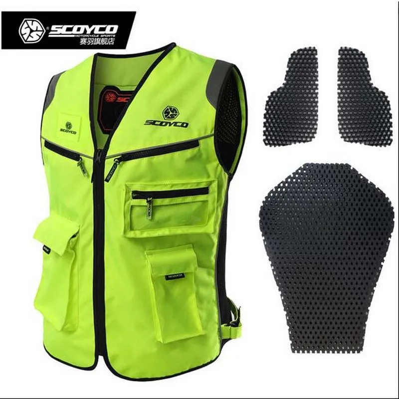 Four Season New Knight safety protect suit clothing jacket SCOYCO reflective vest with Protector Fluorescent green JK30 upgrade
Four Season New Knight safety protect suit clothing jacket SCOYCO reflective vest with Protector Fluorescent green JK30 upgrade