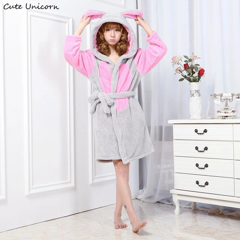 Rat Rabbit Animal Nightgown Women Winter Warm Bathrobe Sleepwear Pajamas Cute Kawaii Cartoon Robe Homewear Long Gown
Rat Rabbit Animal Nightgown Women Winter Warm Bathrobe Sleepwear Pajamas Cute Kawaii Cartoon Robe Homewear Long Gown