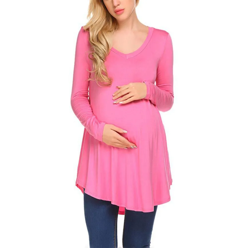 Maternity Solid Color Cotton Blousers Comfortable Plus Size Tops For Pregnancy's Women Long Maternity Women Sleeve V-neck Tops
Maternity Solid Color Cotton Blousers Comfortable Plus Size Tops For Pregnancy's Women Long Maternity Women Sleeve V-neck Tops