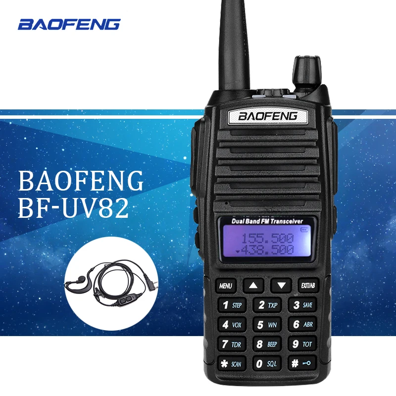 Фото Baofeng UV82 портативная рация УФ 82 Портативный радио с наушником CB - купить