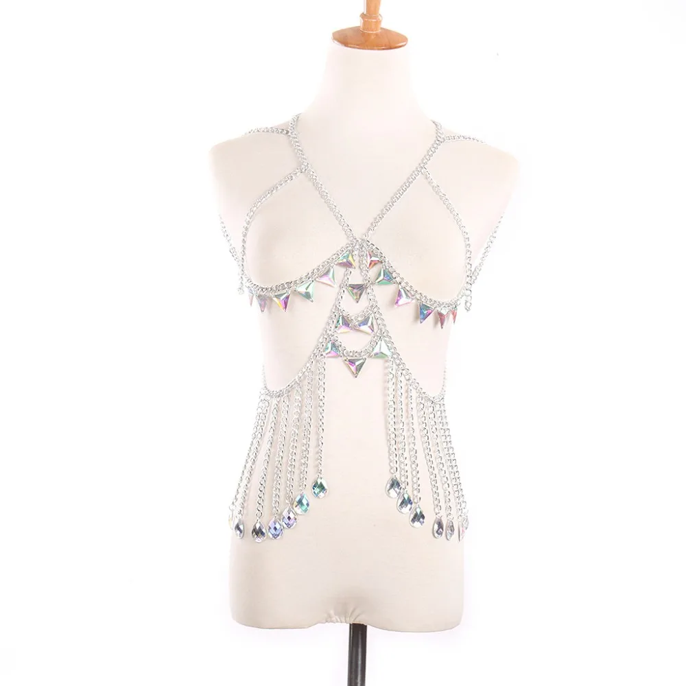 Sexy Glittery Gold Color Crystal Body Chain Exaggerated Bra Chain Long Tassel For Women Summer Jewelry
Sexy Glittery Gold Color Crystal Body Chain Exaggerated Bra Chain Long Tassel For Women Summer Jewelry