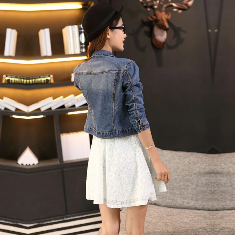 Short Jeans Jackets Women Autumn Winter Coat Turn Down Collar Casual Outwear Long Sleeve Vintage Denim Jackets M
Short Jeans Jackets Women Autumn Winter Coat Turn Down Collar Casual Outwear Long Sleeve Vintage Denim Jackets M