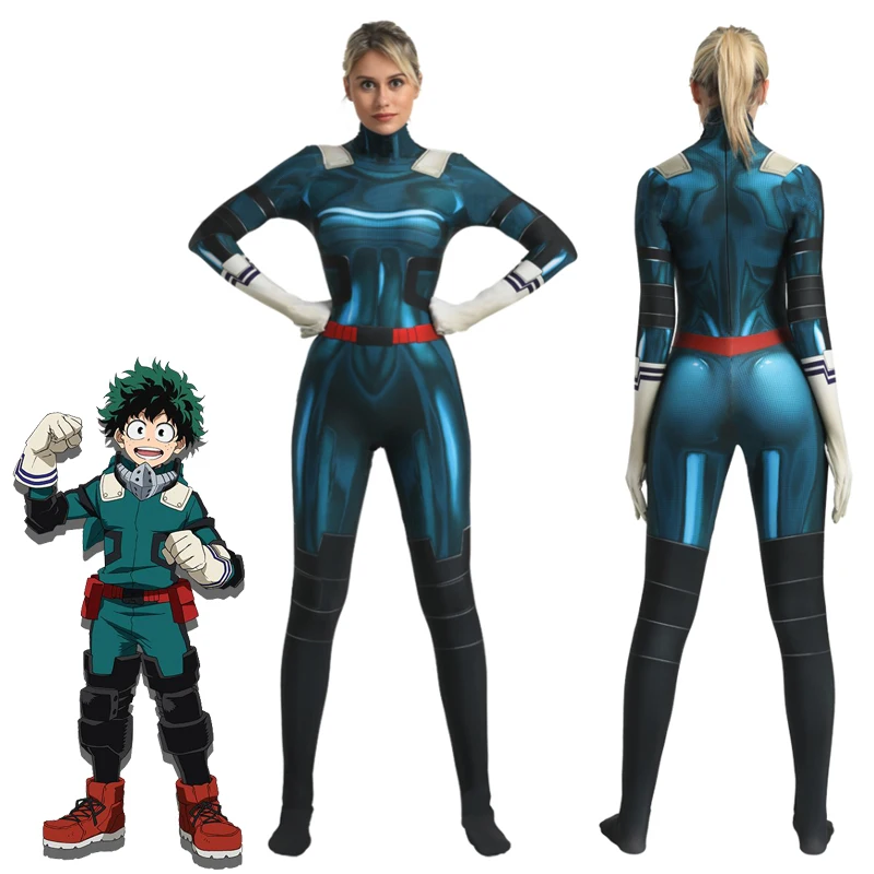 Мужской/Детский костюм для косплея Zentai из аниме Моя геройская Академия Izuku Midoriya