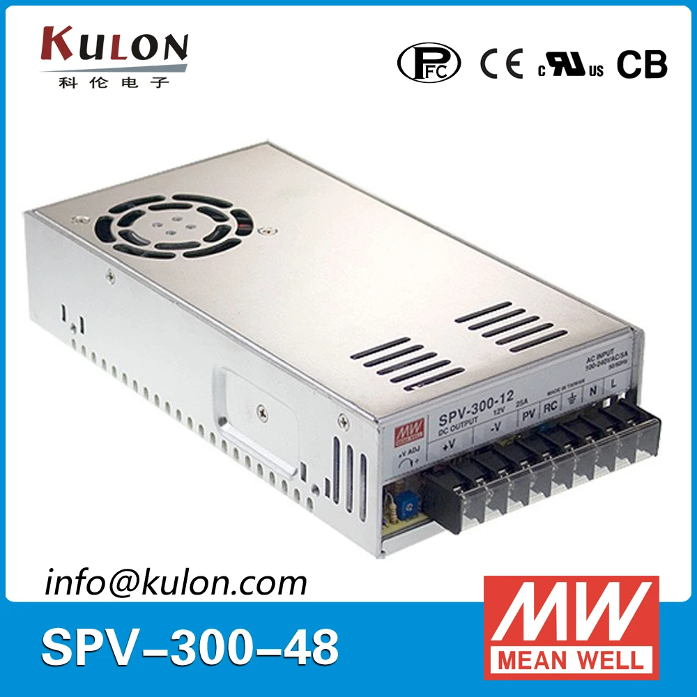 Meanwell SPV-300-48 300W 48V 6.25A Power Supply with PFC function output voltage programmable
Meanwell SPV-300-48 300W 48V 6.25A Power Supply with PFC function output voltage programmable