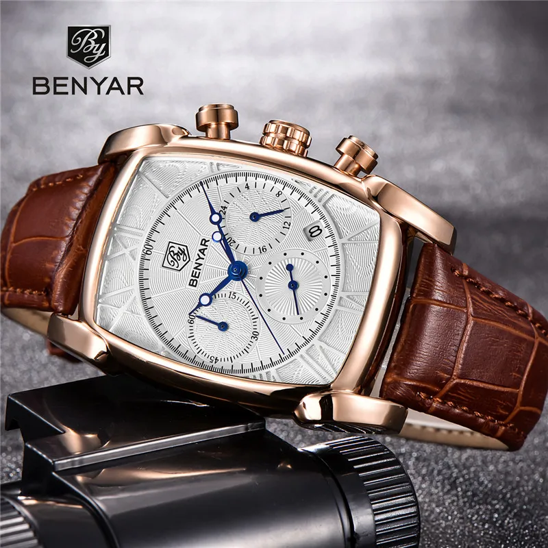 BENYAR Men's Watches 2019 Top Luxury Brand Man Chronograph Quartz Wristwatch Leather Army Military Male Clock Relogio Masculino
BENYAR Men's Watches 2019 Top Luxury Brand Man Chronograph Quartz Wristwatch Leather Army Military Male Clock Relogio Masculino