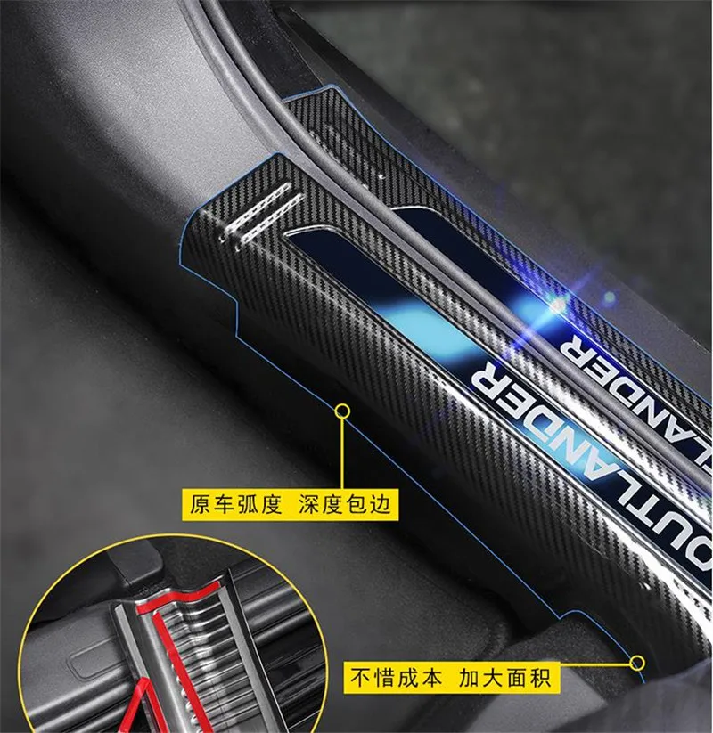 304 stainless steel Carbon fiber pattern Scuff Plate/Door Sill For 2013 2014 2015 2016 2017 2018 Mitsubishi Outlander
304 stainless steel Carbon fiber pattern Scuff Plate/Door Sill For 2013 2014 2015 2016 2017 2018 Mitsubishi Outlander