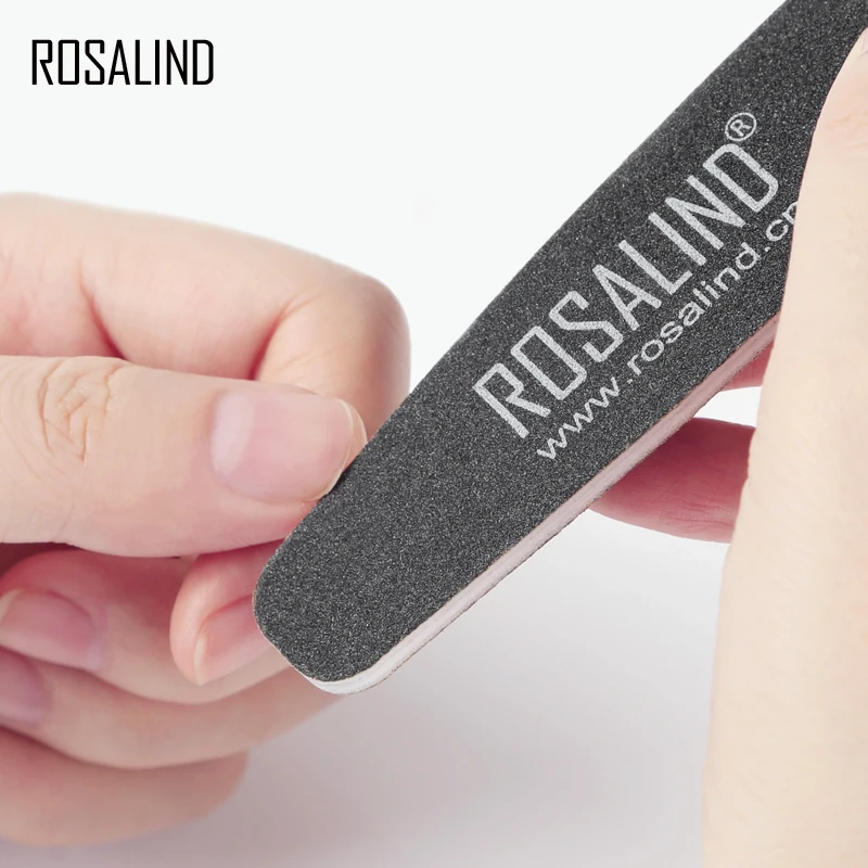 ROSALIND 1 шт. пилки для ногтей Прочный полировальный зернистый Маникюр Педикюр гель