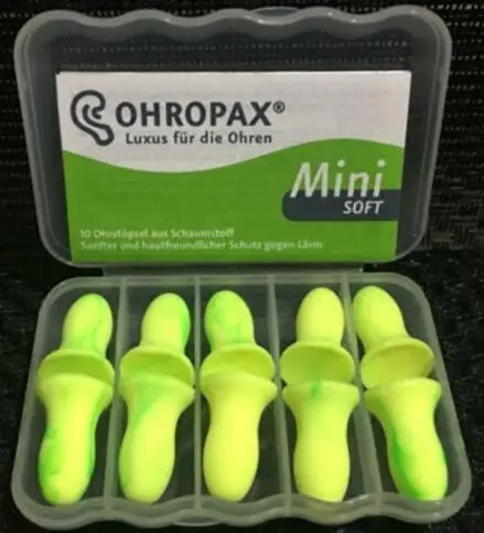 5 пар мягкие беруши Ohropax Mini моющиеся из пены для сна с шумоподавлением женщин и