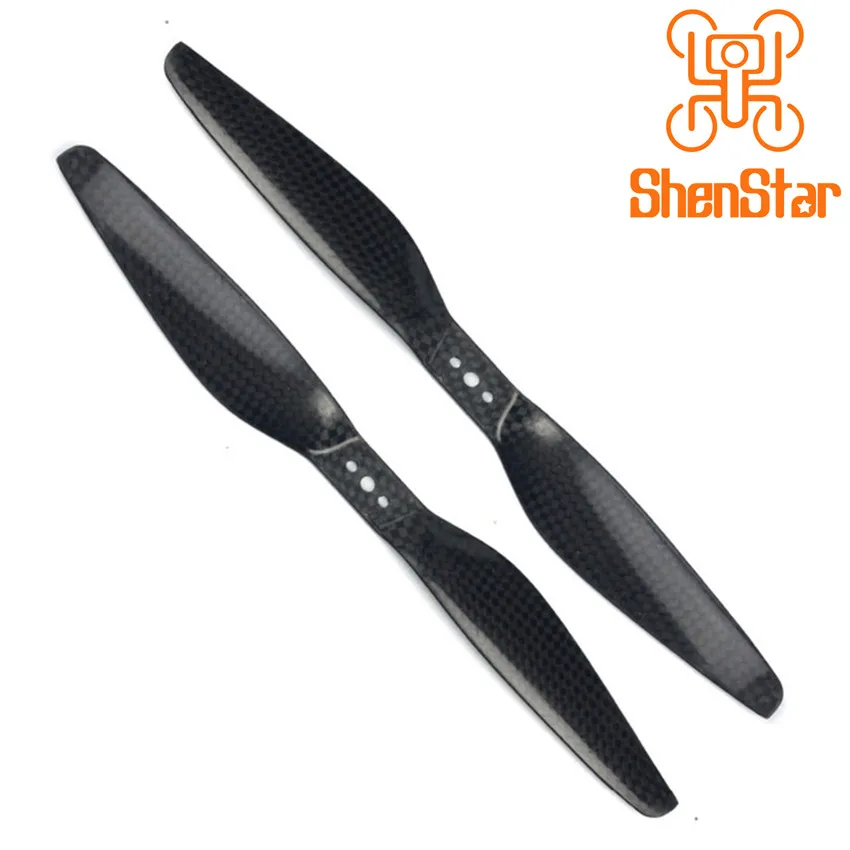 3K Carbon Fiber Propellers 9inch CW CCW CF Props 9055 for Multicopter 9*5.5inch with 3holes Middle 4mm Side 3mm 
3K Carbon Fiber Propellers 9inch CW CCW CF Props 9055 for Multicopter 9*5.5inch with 3holes Middle 4mm Side 3mm