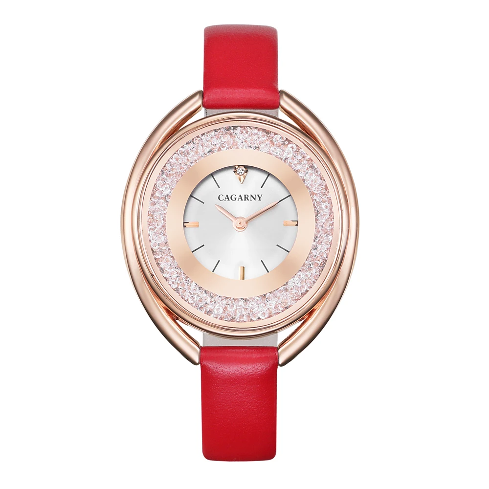 Bling Diamond Watch Women Rose Gold Womens Quartz Watches Cagarny Charming RED Leather Ladiess Dress Wristwatch Female Gifts New
Bling Diamond Watch Women Rose Gold Womens Quartz Watches Cagarny Charming RED Leather Ladiess Dress Wristwatch Female Gifts New