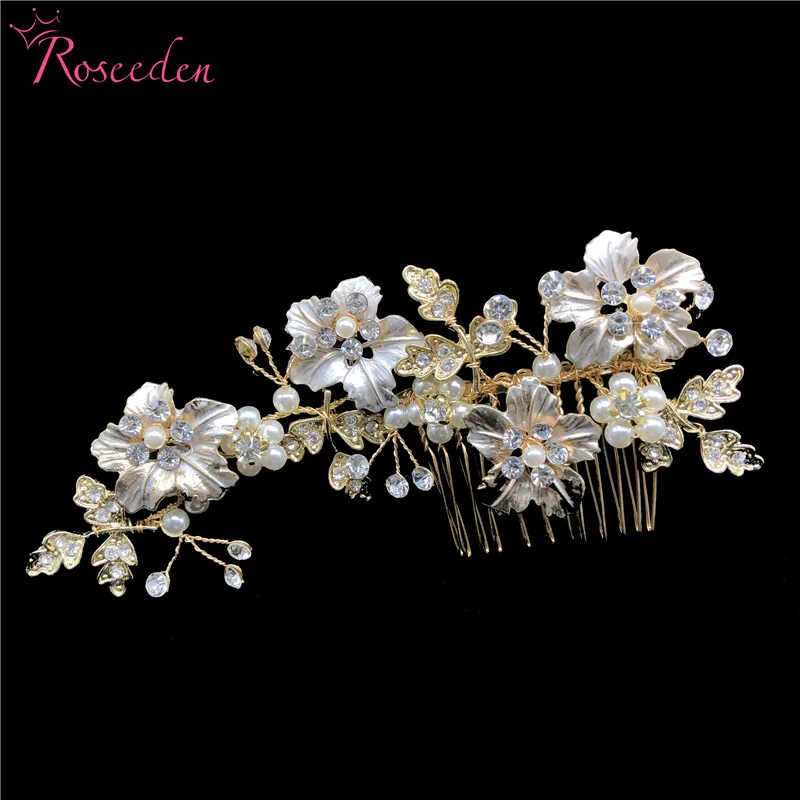 Handmade Golden Flower Wedding Hair Comb Simple Beads Bridal Wedding Hair Accessories Women Girls Dress Party Headpiece RE3466
Handmade Golden Flower Wedding Hair Comb Simple Beads Bridal Wedding Hair Accessories Women Girls Dress Party Headpiece RE3466