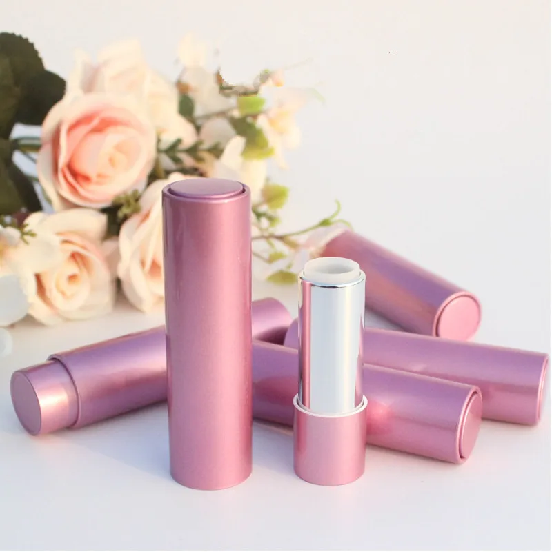 

Hot New 12.1mm Round Cosmetic Empty Lipstick Tube Pink Beauty Makeup Lip Rouge Protector Batom Containers 200pcs/lot