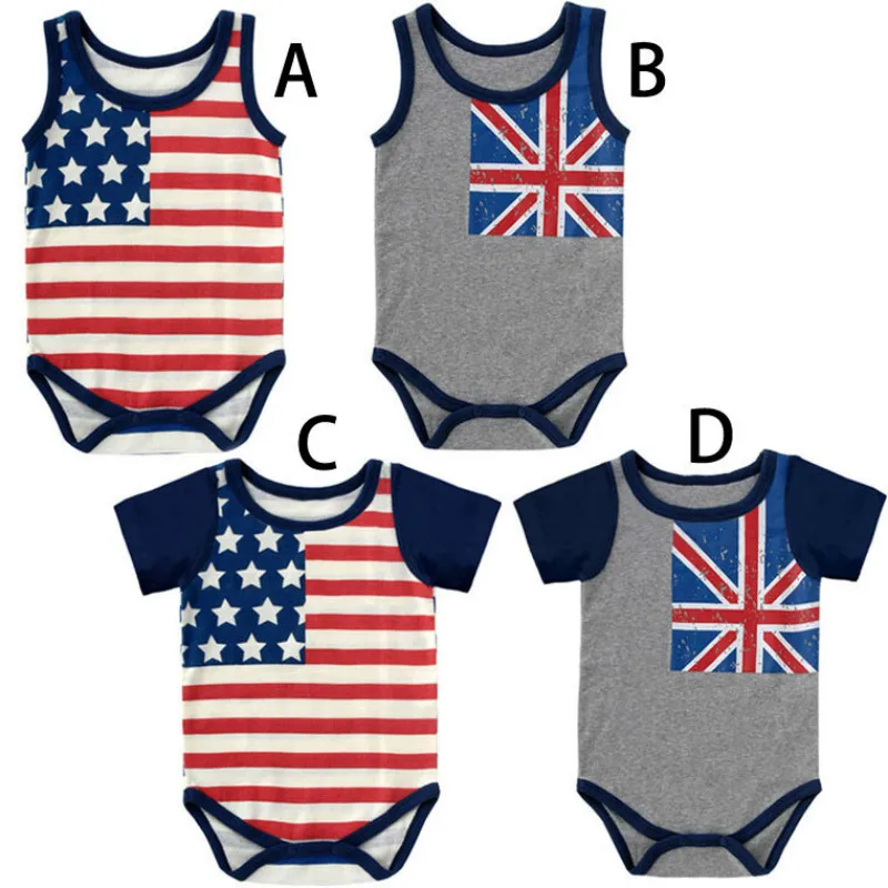 Summer Baby Triangle Clothes American Flag Printed Hari Short Sleeved New Clothes
Summer Baby Triangle Clothes American Flag Printed Hari Short Sleeved New Clothes