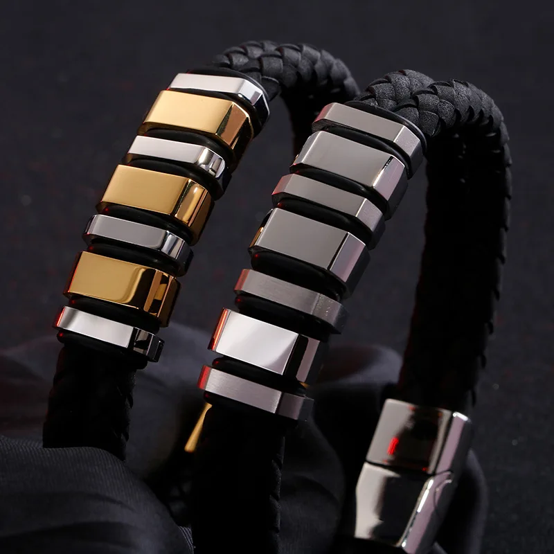Men's Double Titanium Steel Corrugated Bracelet Handmade Multilayer Leather Bracelet
Men's Double Titanium Steel Corrugated Bracelet Handmade Multilayer Leather Bracelet