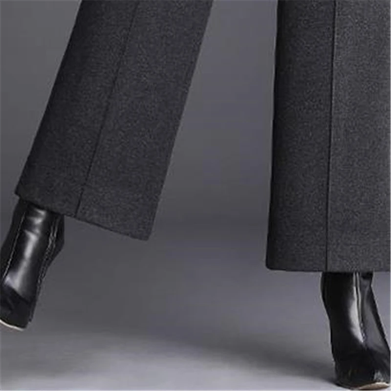 Woman Spring High Elastic Waist Solid Thick Ankle-Length Pants Female Autumn Oversized Loose Wide Leg Trousers Women Warm Capris
Woman Spring High Elastic Waist Solid Thick Ankle-Length Pants Female Autumn Oversized Loose Wide Leg Trousers Women Warm Capris