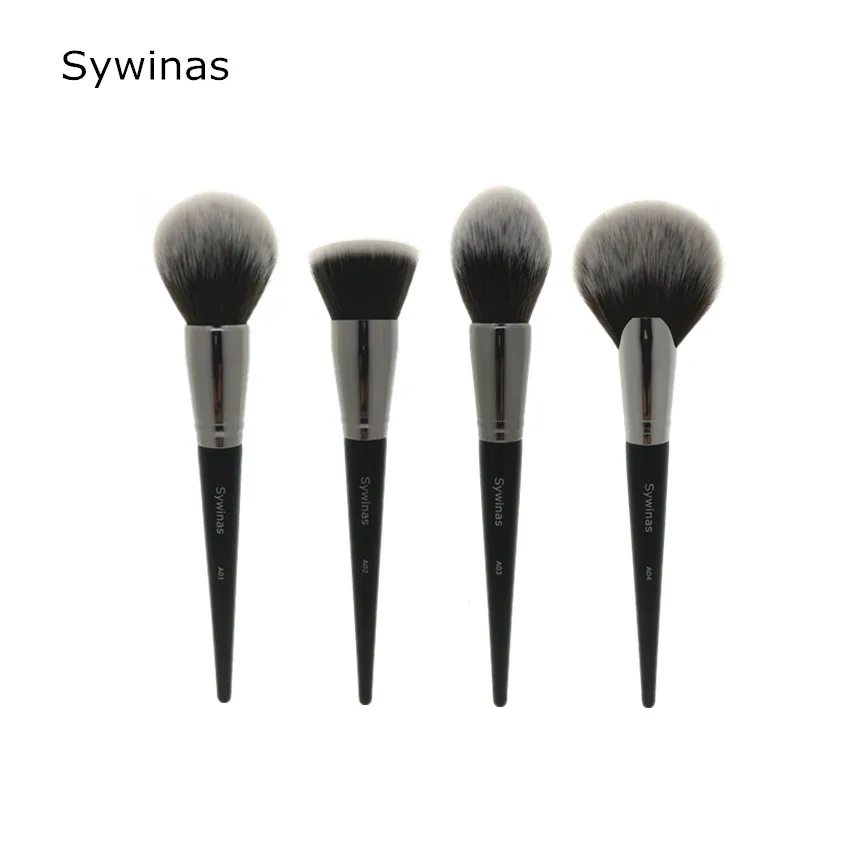 

Sywinas Professional Makeup Brushes Set 4PCS Face Blending Powder Foundation Cosmetics Contour Make Up Brushes.