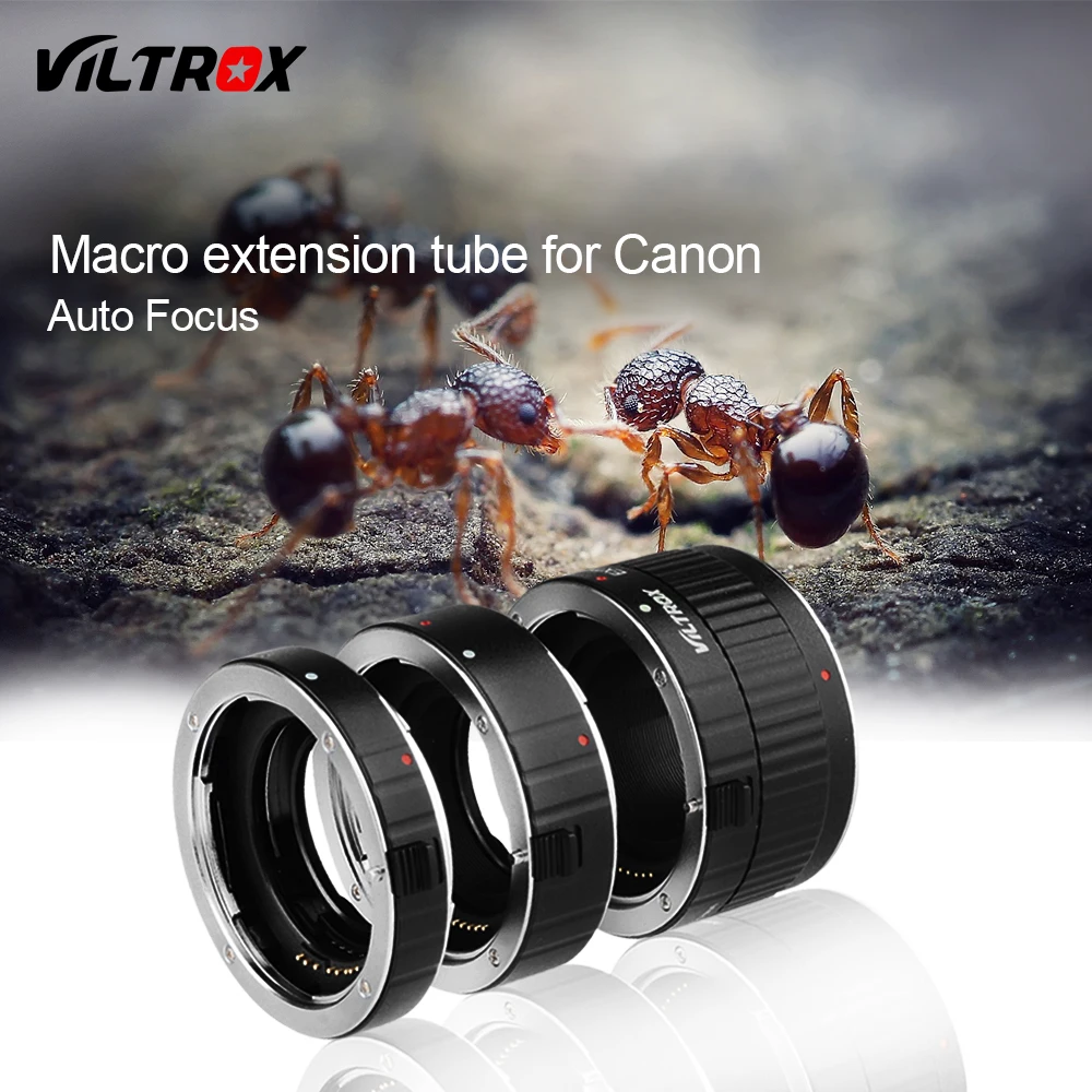 

Viltrox металлическое Крепление Автофокус AF Макро Удлинитель для объектива адаптер для Canon EOS 750D 700D 650D 70D 60D 5D II 7D DSLR