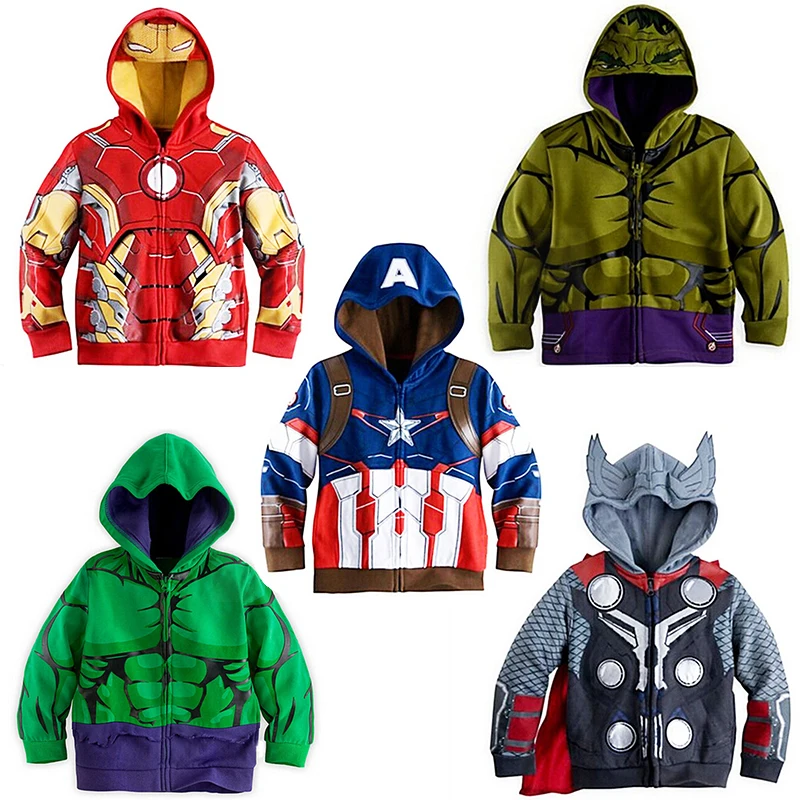 Толстовка с капюшоном для мальчиков Мстители супергерои Marvel Железный человек