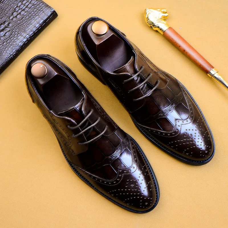 Fashion Oxford Business Carved Bullock Soft Breathable Men Formal Shoes Pointed Toe Luxury Brand PU Oxford Shoes
Fashion Oxford Business Carved Bullock Soft Breathable Men Formal Shoes Pointed Toe Luxury Brand PU Oxford Shoes