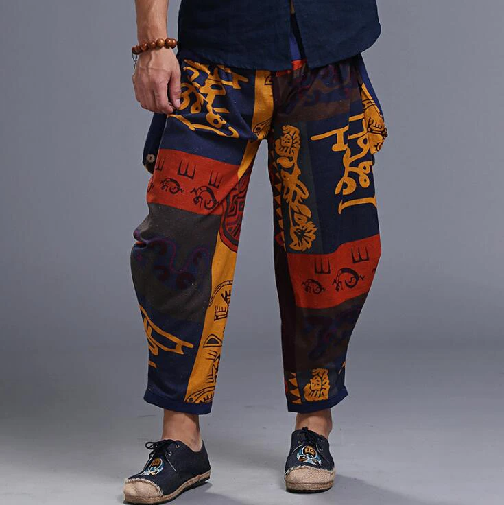 #2802 Loose Casual Ankle-length Trousers Harem Pants Men Fashion Linen Cotton Mens Joggers Wide Leg Harajuku Hip Hop Harajuku
#2802 Loose Casual Ankle-length Trousers Harem Pants Men Fashion Linen Cotton Mens Joggers Wide Leg Harajuku Hip Hop Harajuku