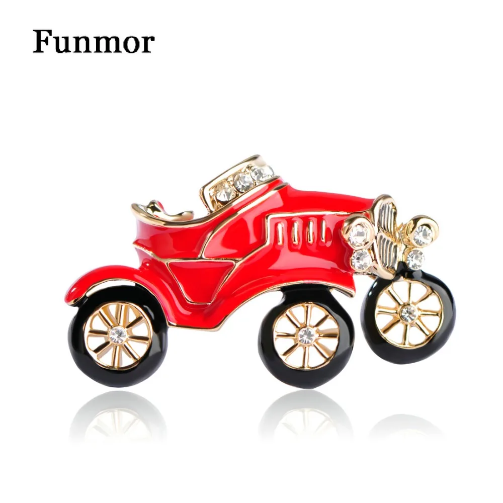 Детская брошь в форме мотоцикла Funmor эмалированная для воротника аксессуар