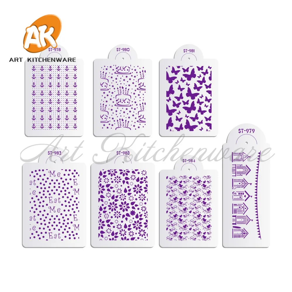 7PCS Cookie Stencils for Painting Cup Cake Decorating Tools Fondant Plastic Stencil Cake Stencil Pastry Tools Cake Mold Bakery
7PCS Cookie Stencils for Painting Cup Cake Decorating Tools Fondant Plastic Stencil Cake Stencil Pastry Tools Cake Mold Bakery