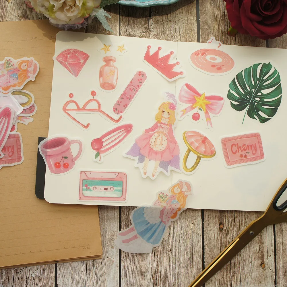 40pcs Cherry Princess Style Paper Sticker Scrapbooking DIY Gift Packing Label Decoration Tag Party Decoration
40pcs Cherry Princess Style Paper Sticker Scrapbooking DIY Gift Packing Label Decoration Tag Party Decoration