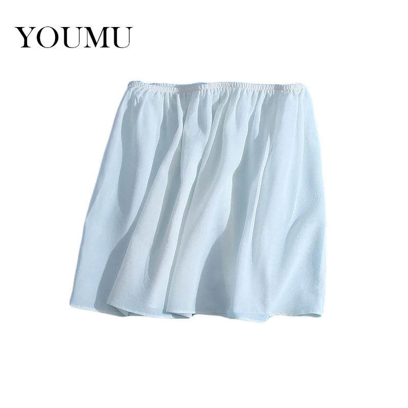 Women Summer Faux Silk Solid Skirt Casual Safety Underskirt Soft Breathable Natural Waist A-Line Mini Skirts Black White 912-285
Women Summer Faux Silk Solid Skirt Casual Safety Underskirt Soft Breathable Natural Waist A-Line Mini Skirts Black White 912-285