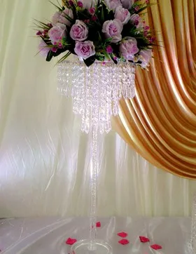 H70cm * W25cm акрил Свадебные вазы с кристаллами подсвечник цветок стенд дорога