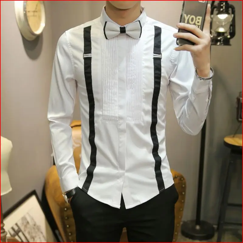 S-5XL 2017 Men's clothing GD Hair Stylist fashion Bridegroom marriage shirt Bar work clothes Plus size Singer costumes
S-5XL 2017 Men's clothing GD Hair Stylist fashion Bridegroom marriage shirt Bar work clothes Plus size Singer costumes