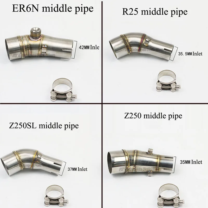 Motocross Middle Pipe Connect For Kawasaki ER6N R3 R25 Z250 Z250SL ER6N R25 Z250 Z250SL Stainless Steel Motorcycle Exhaust
Motocross Middle Pipe Connect For Kawasaki ER6N R3 R25 Z250 Z250SL ER6N R25 Z250 Z250SL Stainless Steel Motorcycle Exhaust