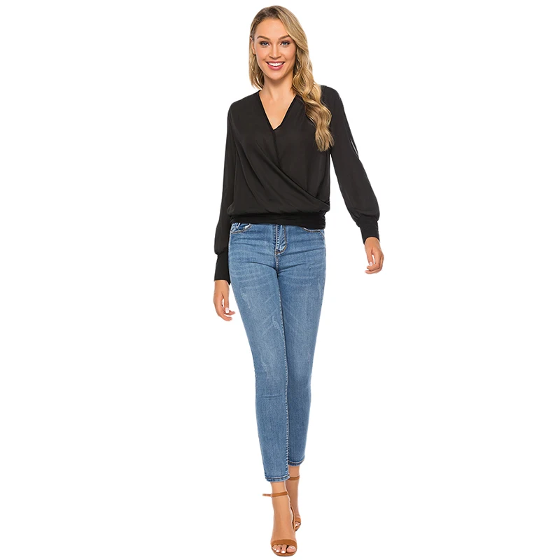 Spring Long Sleeve Chiffon Shirts Women Sexy V-neck Tops Fashion Ladies Casual Loose Shirts Women Clothing New Arrivals
Spring Long Sleeve Chiffon Shirts Women Sexy V-neck Tops Fashion Ladies Casual Loose Shirts Women Clothing New Arrivals