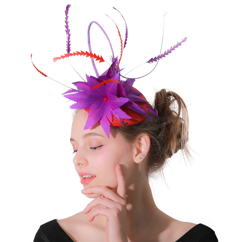 Charming fancy feathers floral hair fascinators accessories women wedding hats elegant ladies bridal married hair accessories 
Charming fancy feathers floral hair fascinators accessories women wedding hats elegant ladies bridal married hair accessories