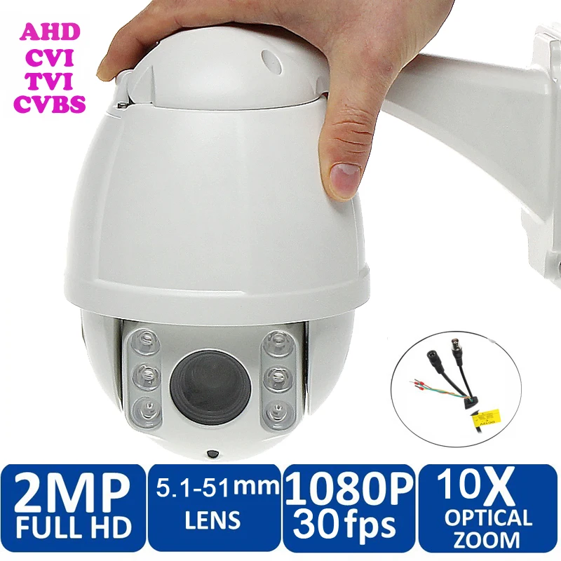 Outdoor AHD PTZ Camera 2MP HD1080P Mini High Speed Dome Camera 10X Optical Zoom IR 50m Monitor CCTV Security Surveillance Camera
Outdoor AHD PTZ Camera 2MP HD1080P Mini High Speed Dome Camera 10X Optical Zoom IR 50m Monitor CCTV Security Surveillance Camera