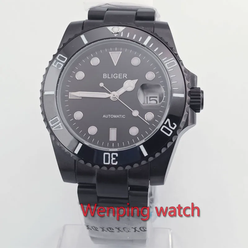 40MM BLIGER LUMINOUS BLACK DIAL PVD CASE CERAMIC BEZEL SAPPHIRE GLASS AUTOMATIC MOVEMENT MEN'S WATCHES W2592
40MM BLIGER LUMINOUS BLACK DIAL PVD CASE CERAMIC BEZEL SAPPHIRE GLASS AUTOMATIC MOVEMENT MEN'S WATCHES W2592