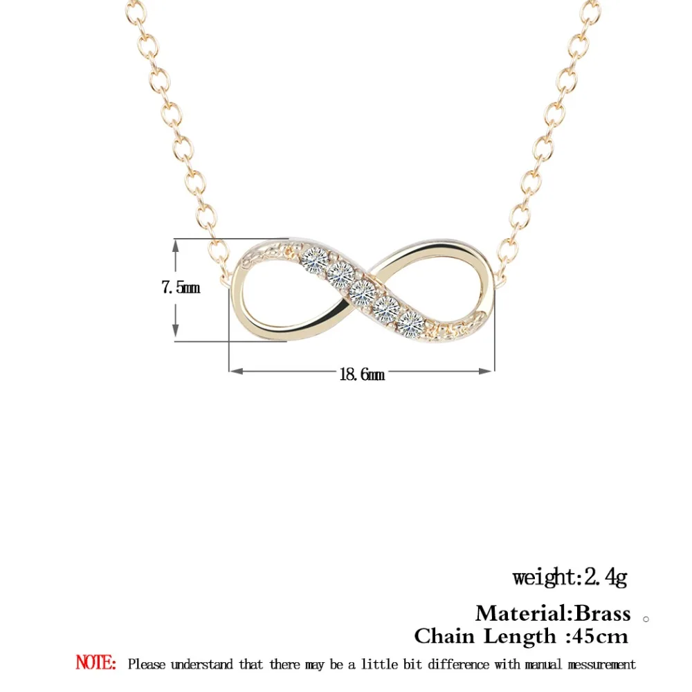 Chereda Gold Silver Plated Tiny Infinity Pendant Necklace Lovely Promise Symbol Charm for Women Best Necklaces Gift
Chereda Gold Silver Plated Tiny Infinity Pendant Necklace Lovely Promise Symbol Charm for Women Best Necklaces Gift